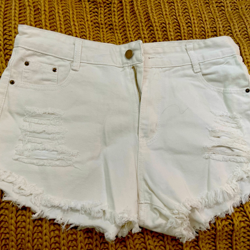 Too small, great fit, super cute shorts
